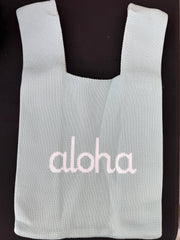 Aloha Knit Bag - Baby Blue