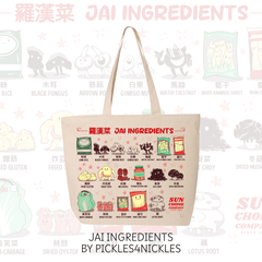 Jai Ingredients Large Canvas Tote