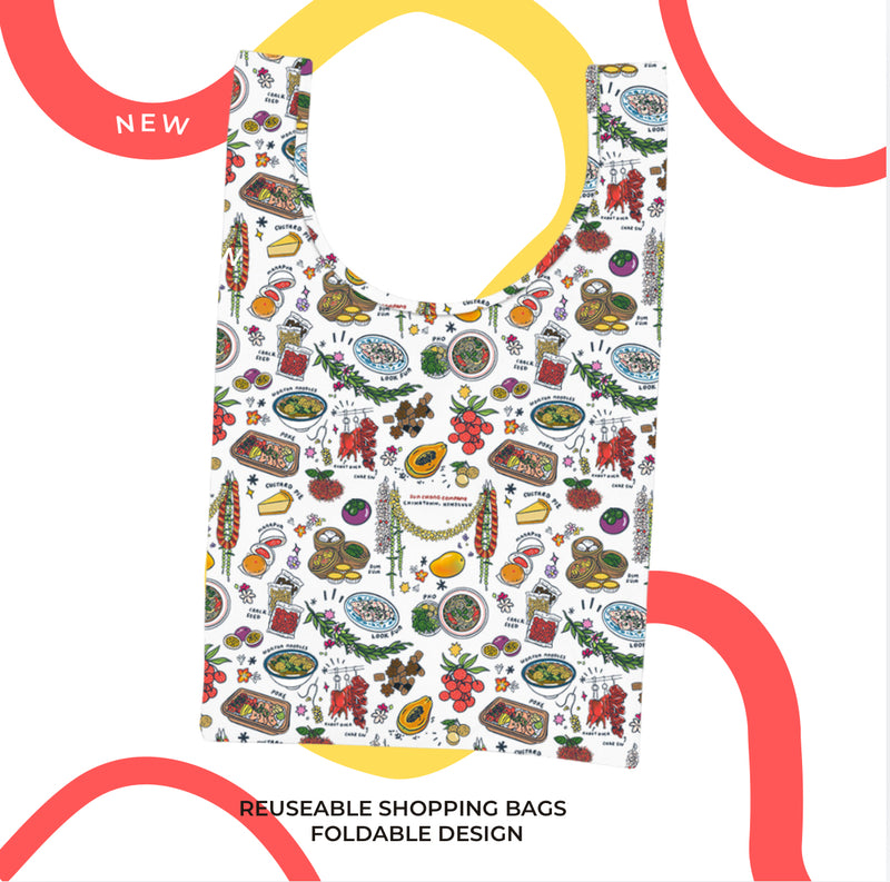 Chinatown Doodles - Large Eco Tote